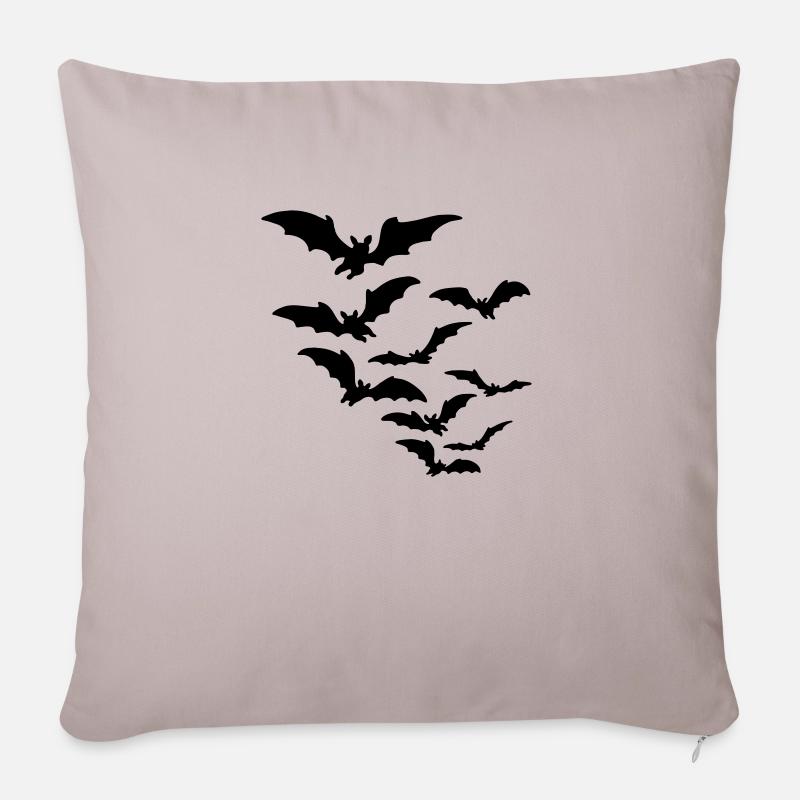 chauve souris - Housse de coussin décorative 45 x 45 cm - taupe clair