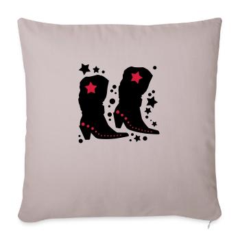 Cowboy Boots - Sofa pillowcase 17,3'' x 17,3'' (45 x 45 cm) - light taupe - Front