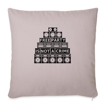 SOUND SYSTEM Not a crime free party tekno - Sofa pillowcase 17,3'' x 17,3'' (45 x 45 cm) - light taupe - Front