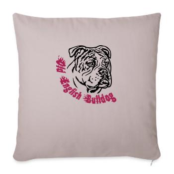 Old English Bulldog - Sofakissenbezug 45 x 45 cm - helles Taupe - Vorne