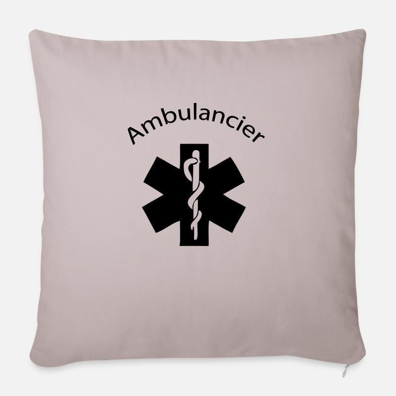 ambulancier entreprise - Housse de coussin décorative 45 x 45 cm - taupe clair