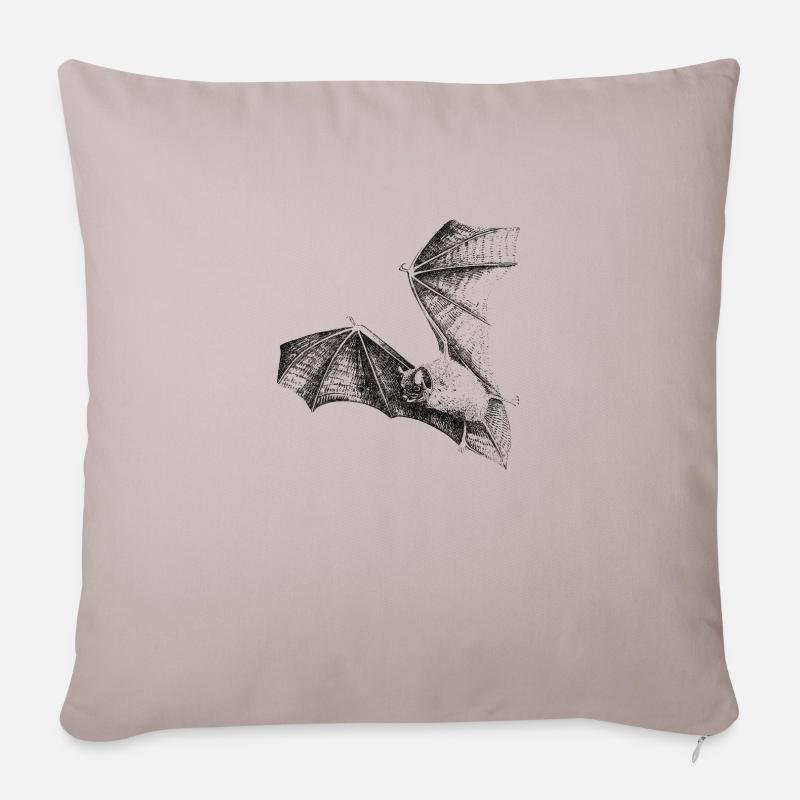 fledermaus - Sofakissenbezug 45 x 45 cm - helles Taupe
