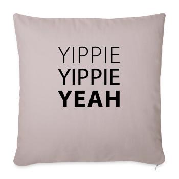 yippie yippie yeah (dh) - Sofakissenbezug 45 x 45 cm - helles Taupe - Vorne