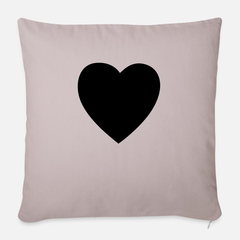 heart valentines day - Sofakissenbezug 45 x 45 cm - helles Taupe