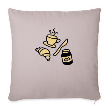 petit déjeuner - Housse de coussin décorative 45 x 45 cm - taupe clair - Devant
