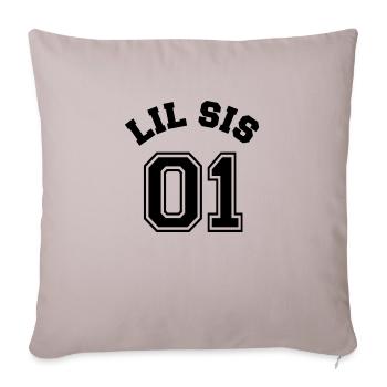 Lil Sis 01 - Little Sister - Sofa pillowcase 17,3'' x 17,3'' (45 x 45 cm) - light taupe - Front