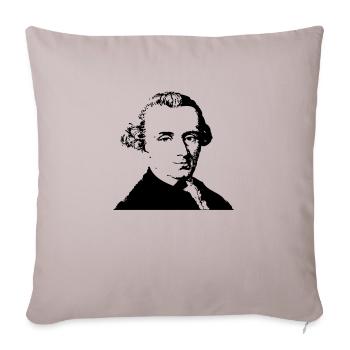 Immanuel Kant 2 - Sofakissenbezug 45 x 45 cm - helles Taupe - Vorne