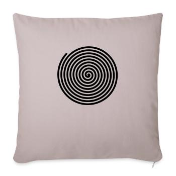 archimedische__spirale_55x55 - Sofakissenbezug 45 x 45 cm - helles Taupe - Vorne