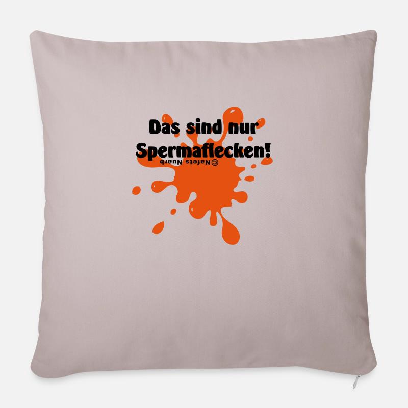 Spermaflecken - Sofakissenbezug 45 x 45 cm - helles Taupe