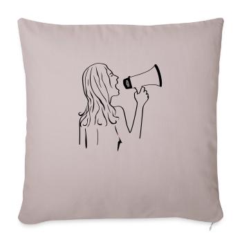 révolution des femmes - Housse de coussin décorative 45 x 45 cm - taupe clair - Devant