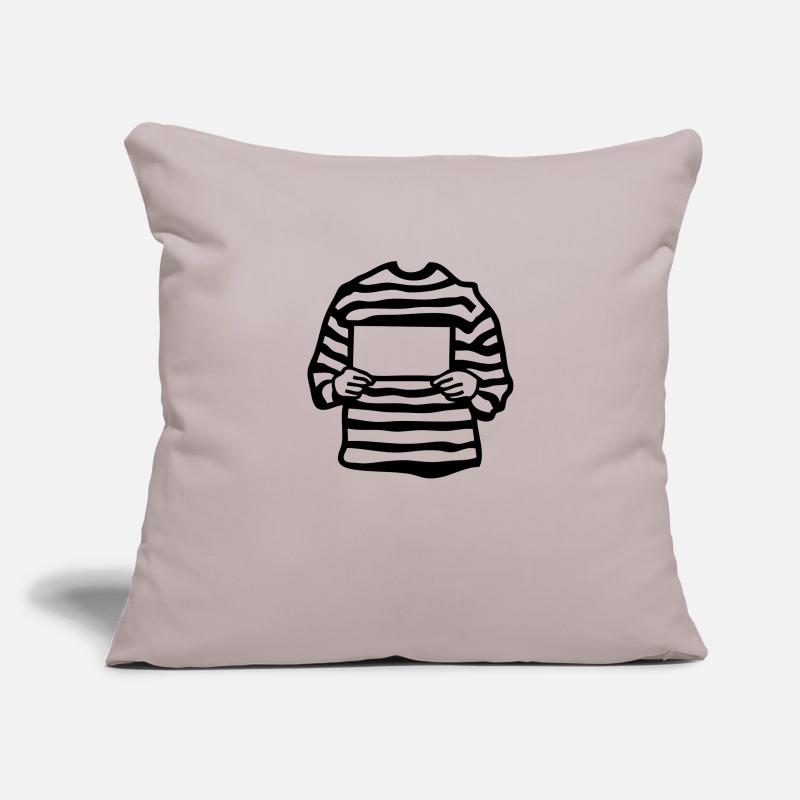 prisoner prisoner pancarte3 empty empty Sofa pillowcase 17,3'' x 17,3'' (45 x 45 cm)