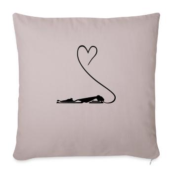 love - Sofa pillowcase 17,3'' x 17,3'' (45 x 45 cm) - light taupe - Front