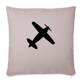 airplane__f1 - Housse de coussin décorative 45 x 45 cm - taupe clair - Devant