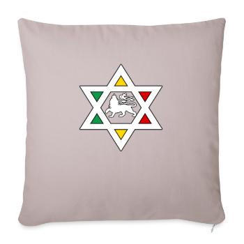 étoile rasta - Housse de coussin décorative 45 x 45 cm - taupe clair - Devant