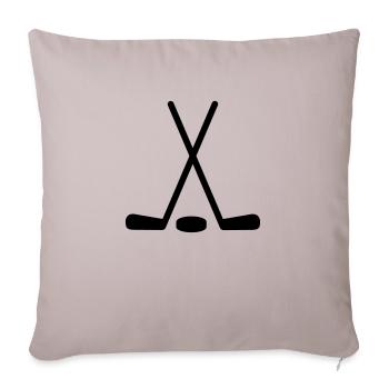 Eishockey - Sofakissenbezug 45 x 45 cm - helles Taupe - Vorne