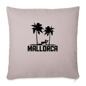 Majorque Palms soleil vacances - Housse de coussin décorative 45 x 45 cm - taupe clair - Devant