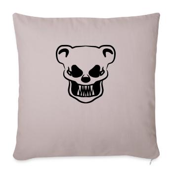 Horreur de crâne de nounours - Housse de coussin décorative 45 x 45 cm - taupe clair - Devant