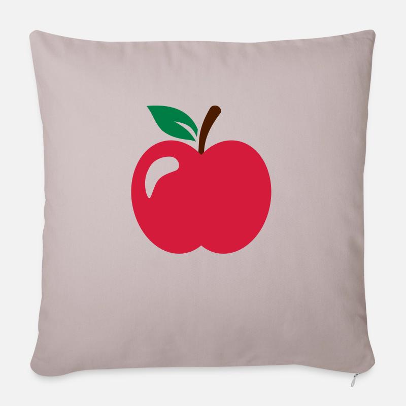 Apfel - Sofakissenbezug 45 x 45 cm - helles Taupe