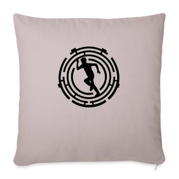 Running - Sofa pillowcase 17,3'' x 17,3'' (45 x 45 cm) - light taupe - Front