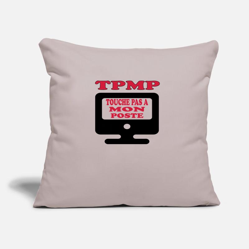 Touche pas à mon poste Housse de coussin décorative 45 x 45 cm