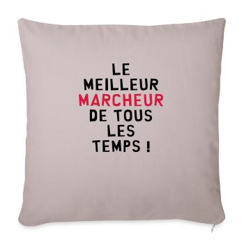 Course à pied / Marche / Marcheur / Running / Run - Housse de coussin décorative 45 x 45 cm - taupe clair - Devant