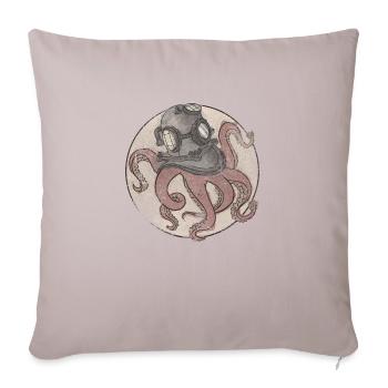 Octopus in diving helmet - Sofa pillowcase 17,3'' x 17,3'' (45 x 45 cm) - light taupe - Front