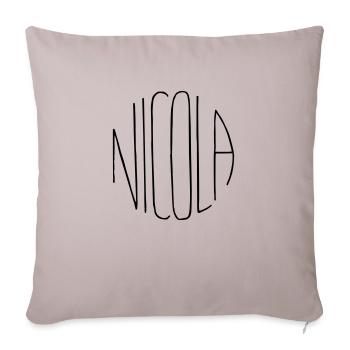 Cadeau Nicola - Housse de coussin décorative 45 x 45 cm - taupe clair - Devant