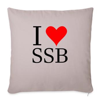 i love ssb - Sofa pillowcase 17,3'' x 17,3'' (45 x 45 cm) - light taupe - Front
