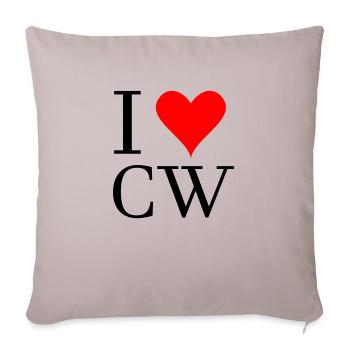 i love cw ham radio - Sofa pillowcase 17,3'' x 17,3'' (45 x 45 cm) - light taupe - Front
