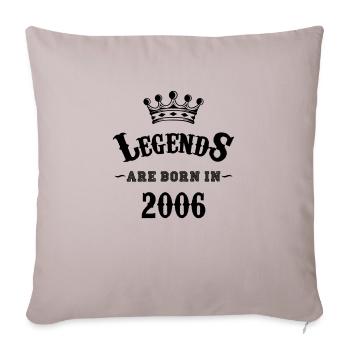 Les légendes sont nées en 2006 - Housse de coussin décorative 45 x 45 cm - taupe clair - Devant