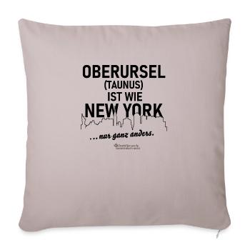 Oberursel Taunus T-Shirt Design mit coolem Spruch - Sofakissenbezug 45 x 45 cm - helles Taupe - Vorne