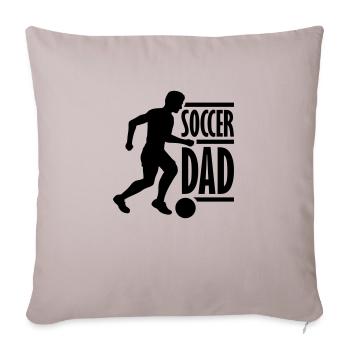 Cool Soccer Dad Logo - Housse de coussin décorative 45 x 45 cm - taupe clair - Devant