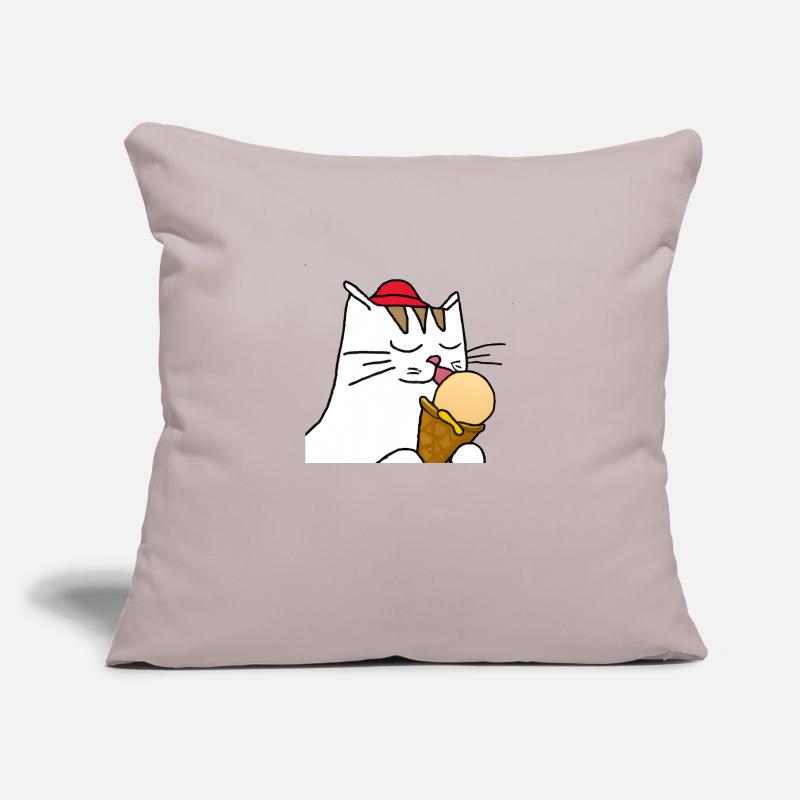Katze mit Eis Sofakissenbezug 45 x 45 cm