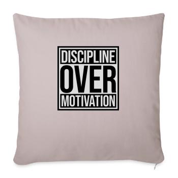 Citation de discipline sur la motivation - Housse de coussin décorative 45 x 45 cm - taupe clair - Devant