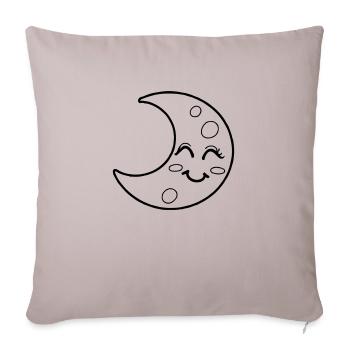 Moon Sleep Smile Happy Gift Idea - Housse de coussin décorative 45 x 45 cm - taupe clair - Devant