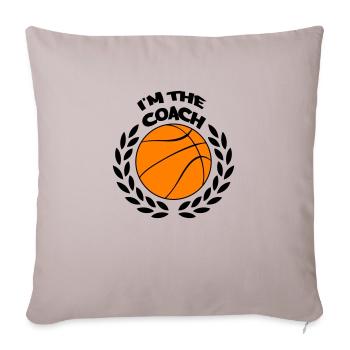 Le basketball chez The Coach - Housse de coussin décorative 45 x 45 cm - taupe clair - Devant