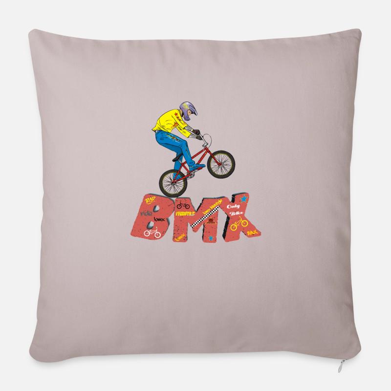 BMX (Begriffsklärung - Sofakissenbezug 45 x 45 cm - helles Taupe