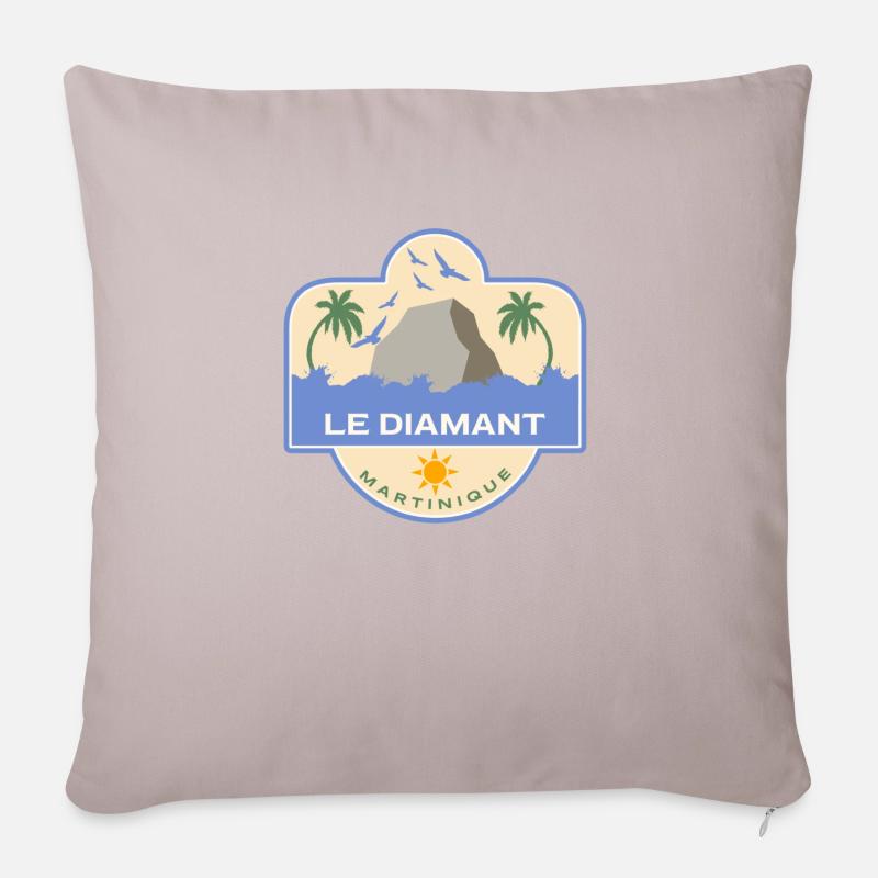 Le Diamant Martinique Karibische Inseln - Sofakissenbezug 45 x 45 cm - helles Taupe