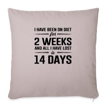 quote about diet - Sofa pillowcase 17,3'' x 17,3'' (45 x 45 cm) - light taupe - Front