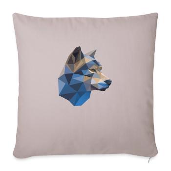 Wilder Wolf Polygon Wilde Tier Wandern Natur Seele - Sofakissenbezug 45 x 45 cm - helles Taupe - Vorne