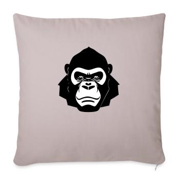 Tough gorilla in cartoon style - Sofa pillowcase 17,3'' x 17,3'' (45 x 45 cm) - light taupe - Front