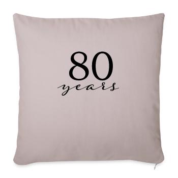 80 ans - Housse de coussin décorative 45 x 45 cm - taupe clair - Devant