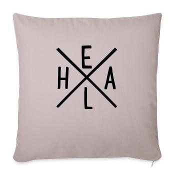 guérir - Housse de coussin décorative 45 x 45 cm - taupe clair - Devant