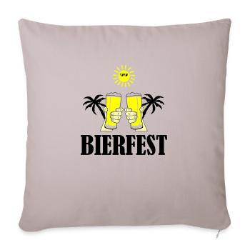 fête de la bière 01 - Housse de coussin décorative 45 x 45 cm - taupe clair - Devant