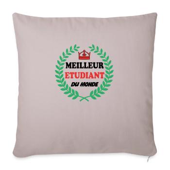 BEST STUDENT IN THE WORLD - Sofa pillowcase 17,3'' x 17,3'' (45 x 45 cm) - light taupe - Front