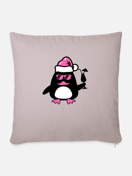 Beach Duck Christmas - Sofa pillowcase 17,3'' x 17,3'' (45 x 45 cm) - light taupe