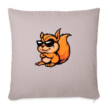 Squirrel Comic Cool - Sofa pillowcase 17,3'' x 17,3'' (45 x 45 cm) - light taupe - Front