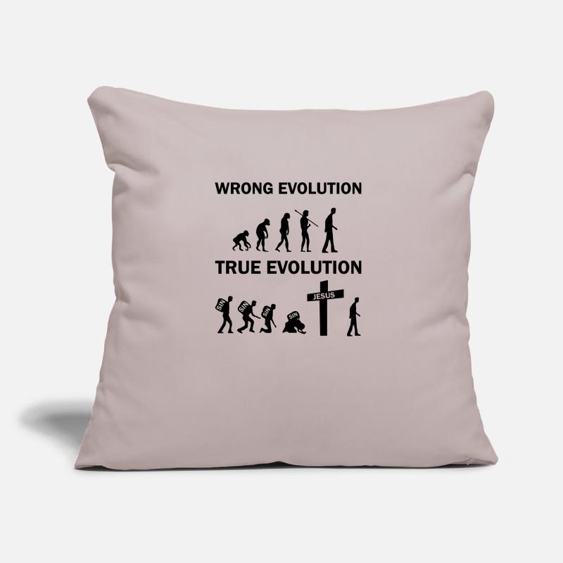 Jésus de la véritable évolution Housse de coussin décorative 45 x 45 cm