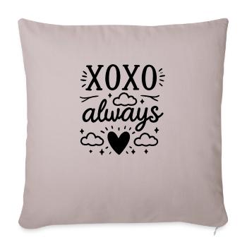 XOXO Always - Sofa pillowcase 17,3'' x 17,3'' (45 x 45 cm) - light taupe - Front