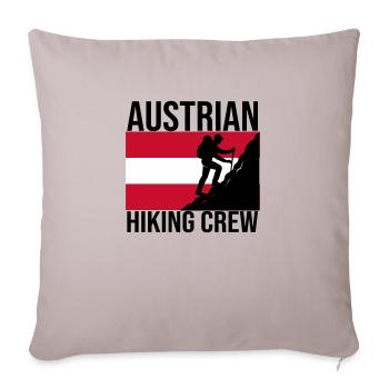 Austrian Hiking Crew Wander-Shirt - Sofakissenbezug 45 x 45 cm - helles Taupe - Vorne